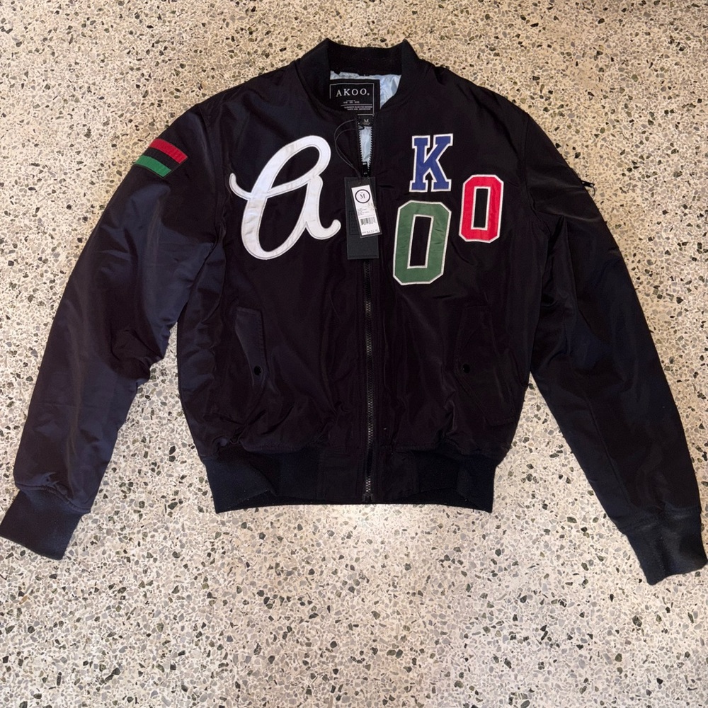 Akoo Black Bomber Chips Jacket